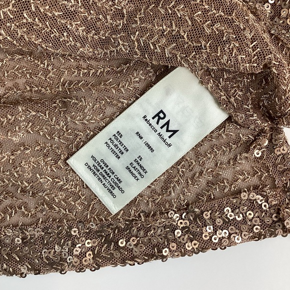 NWOT Rebecca Minkoff Brown Sequin Top | Small - Picture 9 of 10